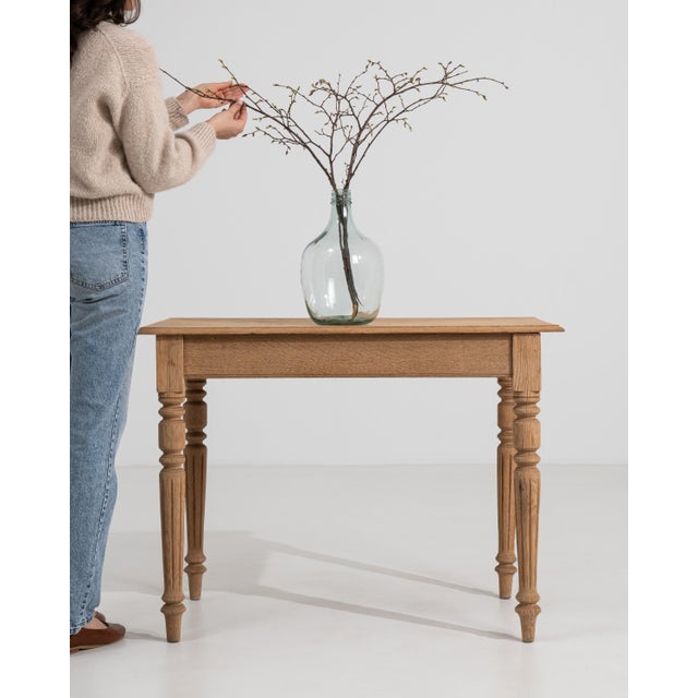 19th Century French Louis XVI Oak Side Table For Sale - Image 11 of 15