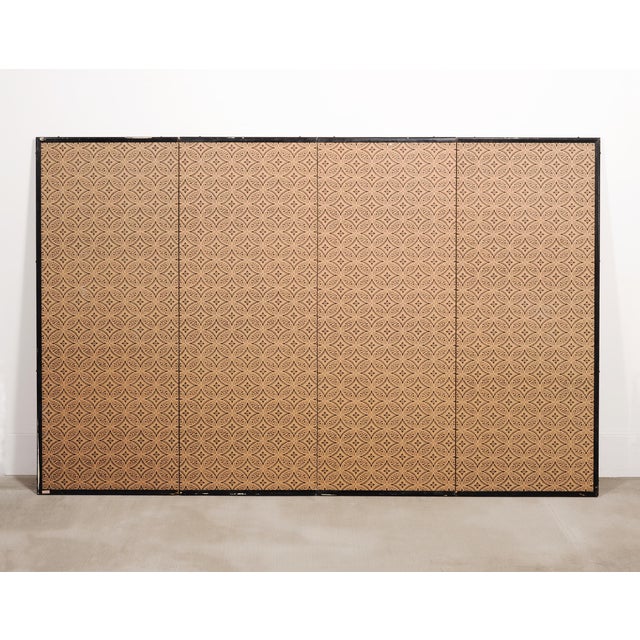 Early 20th Century Japanese Showa Four-Panel Screen Autumn Landscape Rooster & Hen For Sale - Image 17 of 18