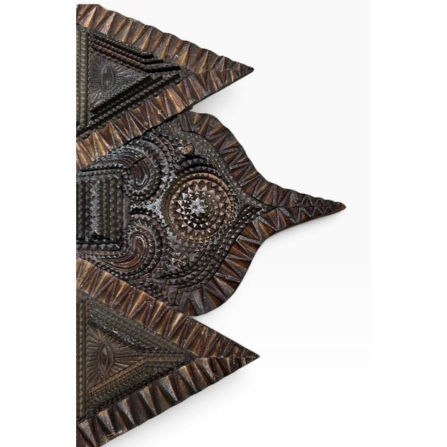 Gothic Revival American Tramp Art Frame With All-Seeing Eyes, C. 1880–1900 For Sale In Boston - Image 6 of 11