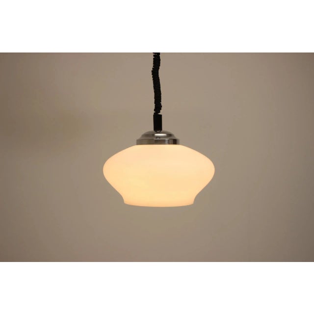 Glass Mid-Century Adjustable Chandelier, 1970s For Sale - Image 7 of 9