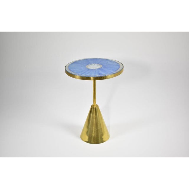 Contemporary Halcyon M Trio of Tables in Brass by Jonathan Amar Studio, Set of 3 For Sale - Image 3 of 6