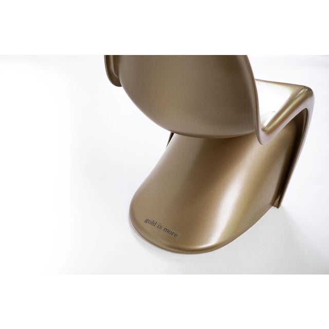 Panton Chair in Gold from Vitra, 1990s For Sale - Image 3 of 7