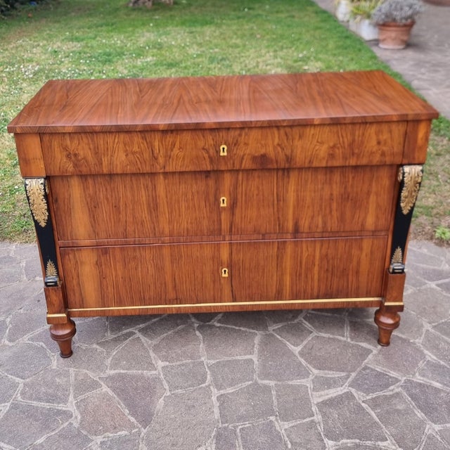 Traditional Antique Empire Chest of Drawers in Walnut, 1820 For Sale - Image 3 of 11