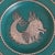 Wilhelm Kåge, plate "Argenta" Gustavsberg Decor in silver against a green background, diameter approximately 26 cm. Height...