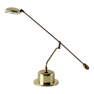 Bankamp Leuchten G Style Large Brass Metal Swing Arm Table Light Vintage For Sale