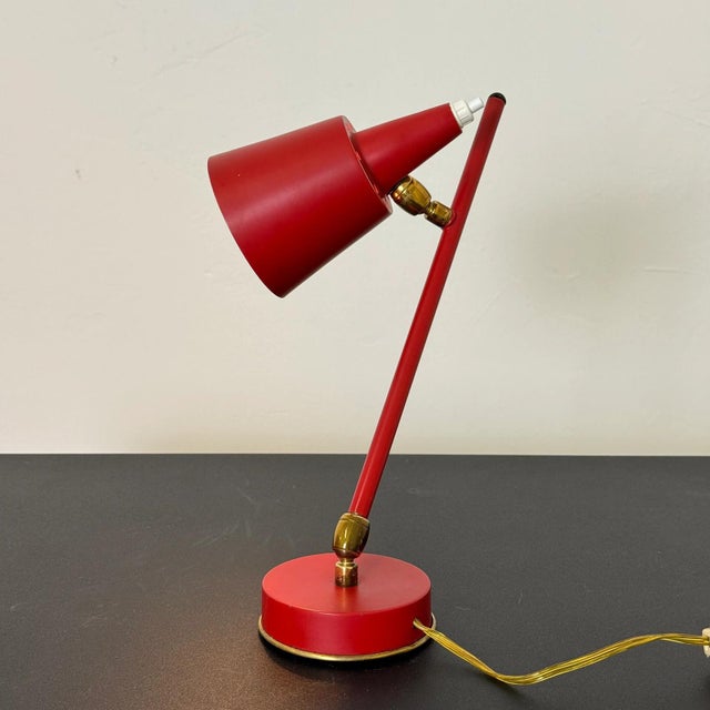 Vintage Red Table Lamp from Stilux Milano, 1950s For Sale - Image 6 of 14