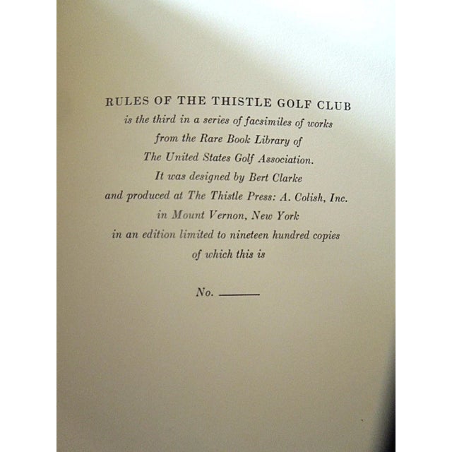 1983 Rules of the Thistle Golf Club and a Few Rambling Remarks on Golf: 2 Volumes For Sale - Image 4 of 9