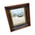 This is a stunning 19th-century antique wall mirror showcasing a beautifully crafted solid walnut frame with a rich, deep...