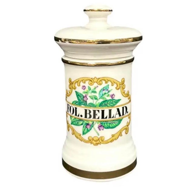 Pair of Vintage Apothecary/Pharmacy Jars With Lids For Sale - Image 4 of 9