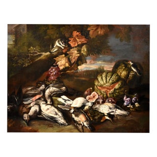 Giovanni Paolo Castelli, Still Life, 1700, Oil on Canvas, Framed For Sale