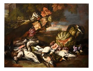 Giovanni Paolo Castelli, Still Life, 1700, Oil on Canvas, Framed