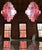 Pair Huge Vintage Italian Murano chandeliers - 87 pink alabaster disks Vintage Italian Murano chandeliers in Vistosi...