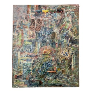 Pierre Henry, Souvenirs d'enfancre, Oil on canvas For Sale