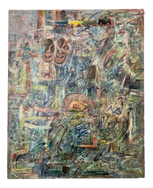 Pierre Henry, Souvenirs d'enfancre, Oil on canvas