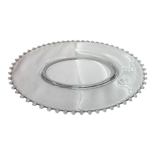 Mid 20th Century Imperial Glass Candlewick Platter For Sale