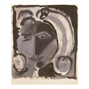 'Study of a Woman' by Peter Brandes, 1969, Danish Modernist Grisaille, Greek Mythology, Roskilde