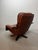 Brown Vintage Swivel Lounge Chair in Cognac Leather on Plywood Frame from Leolux, 1970s For Sale - Image 8 of 10