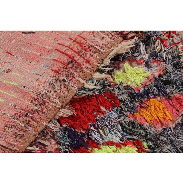 Textile Vintage Moroccan Shag Rug With Colorful Geometric Patterns, From Rug & Kilim For Sale - Image 7 of 7