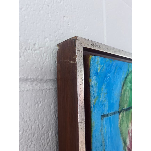 Vintage Abstract Oil on Canvas Painting by Mexican Artist Alejandro Prieto For Sale - Image 9 of 10