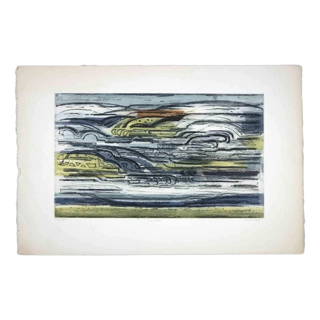 Abstract Composition, Original Etching, 1970s For Sale