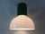 Vintage industrial pendant lamp in green metal and white plastic lampshade. Very nice industrial pendant light with its...