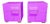 Violet Nightstands with Murano Glass and Geometric Brass Detail from Justfurnituress SRL, Set of 2 For Sale