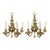 1900 Gilt Bronze Federal Style Large Sconces 3 Lights For Sale