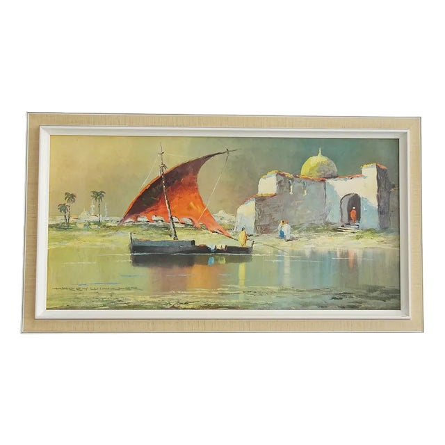 Painting Harry Winkler, African Coast, Germany, 1960s, Plastic & Wood & Paper For Sale