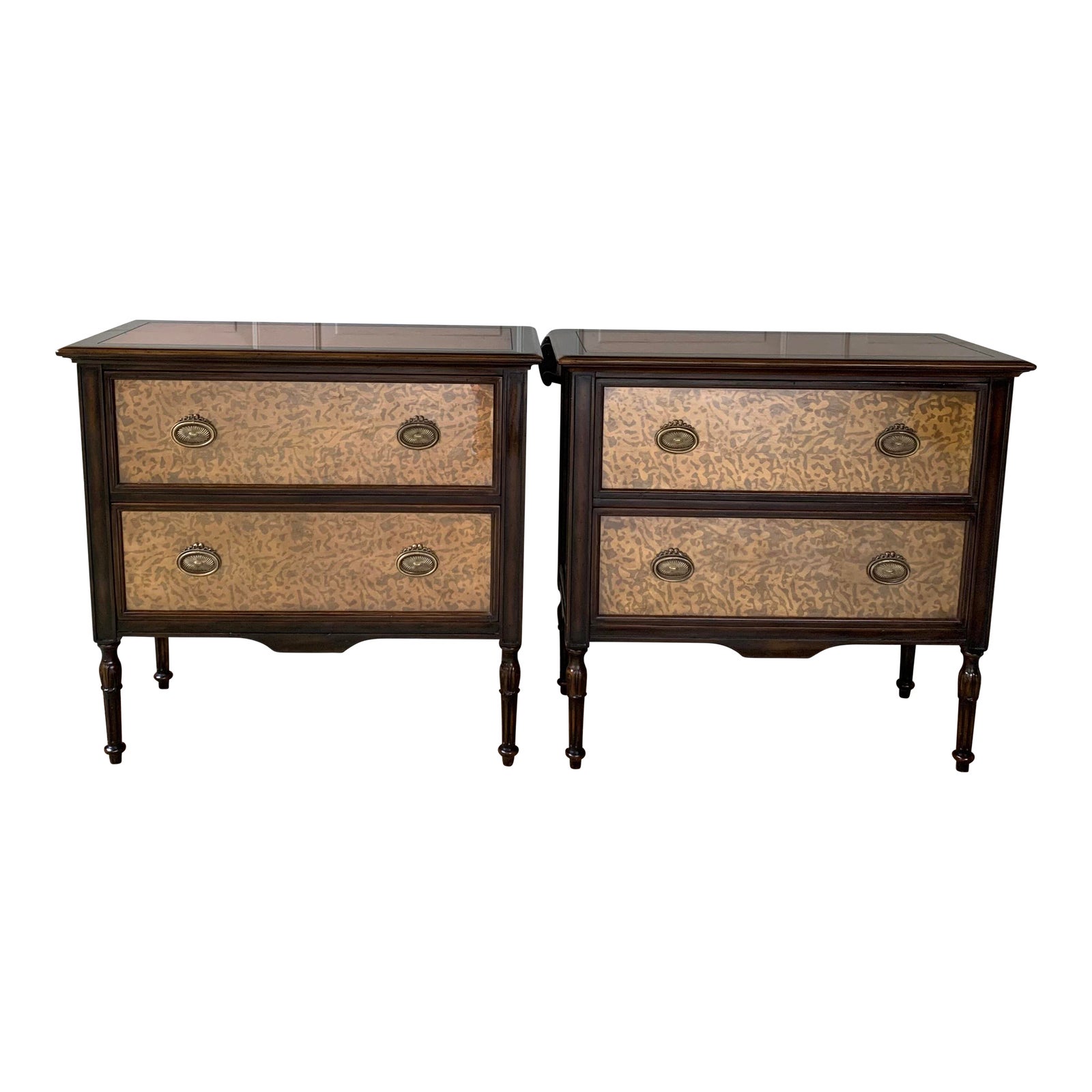 Theodore Alexander Eglomise Nightstands a Pair Chairish