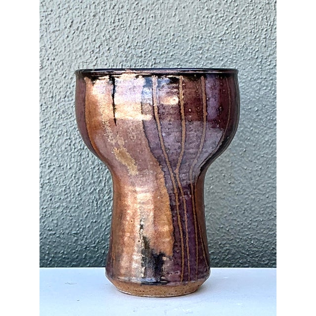 Vintage Original Studio Pottery Vase For Sale - Image 4 of 12