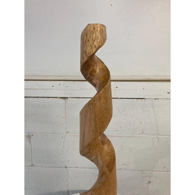 Brown Modern Unique Wood Art Sculpture For Sale - Image 8 of 9