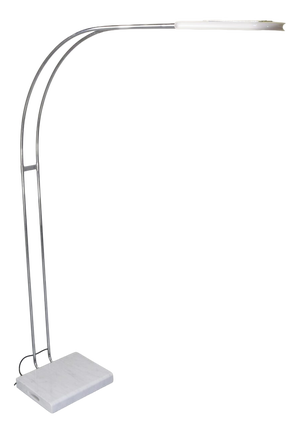Gesto Terra Arc Floor Lamp in Marble and Chromed Metal by Bruno Gecchelin for Skipper, 1970s