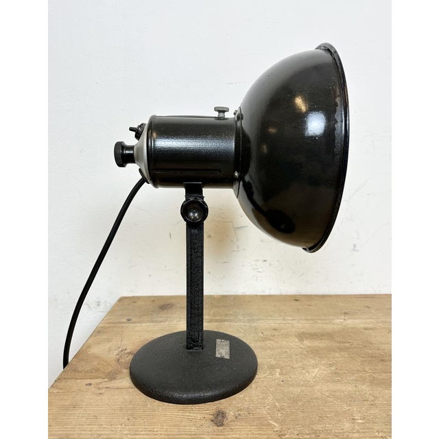 Vintage Black Enamel Table Photo Lamp, 1950s For Sale - Image 12 of 18