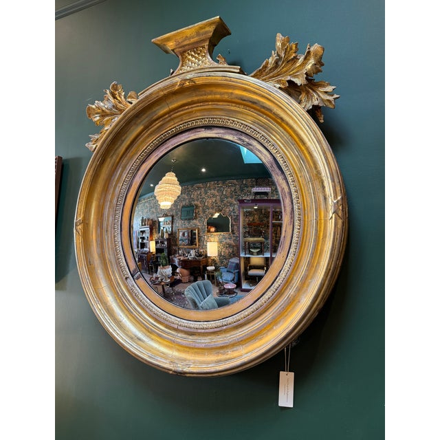 Bring timeless character and old-world charm into your space with this Vintage Convex Bullseye or Girandole-style Mirror,...