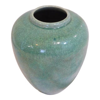 Vintage Japanese Anaji Ceramic Vase For Sale