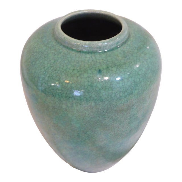 Vintage Japanese Anaji Ceramic Vase For Sale