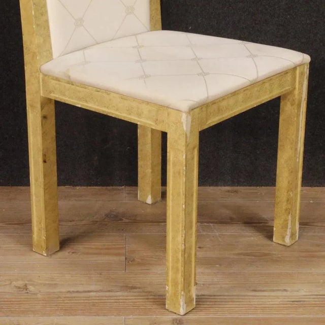 Italian Lacquered and Painted Chairs, 1970s, Set of 8 For Sale - Image 4 of 13
