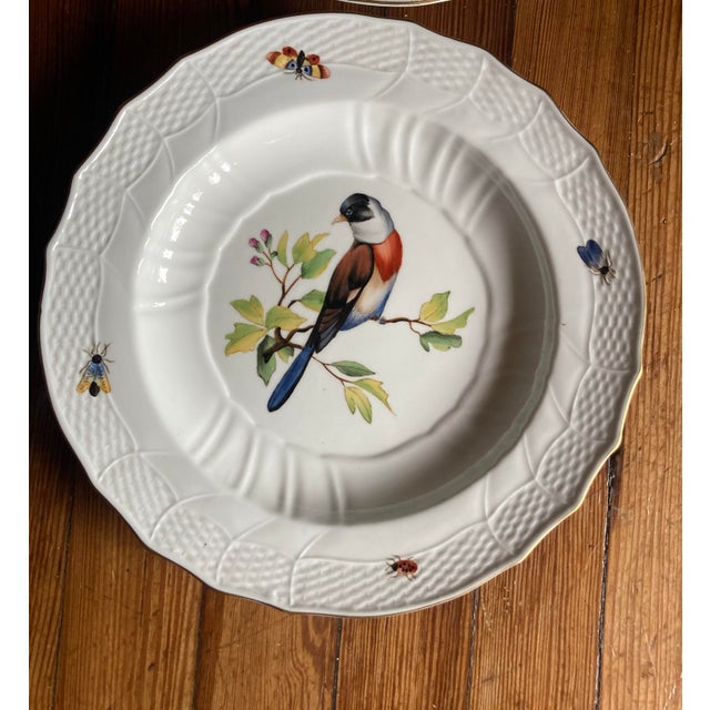 Ceramic 1990s Chelsea House Decorative Porcelain Plates Inspired by the Iconic Herend Rothschild Bird Pattern - Set of Six For Sale - Image 7 of 11