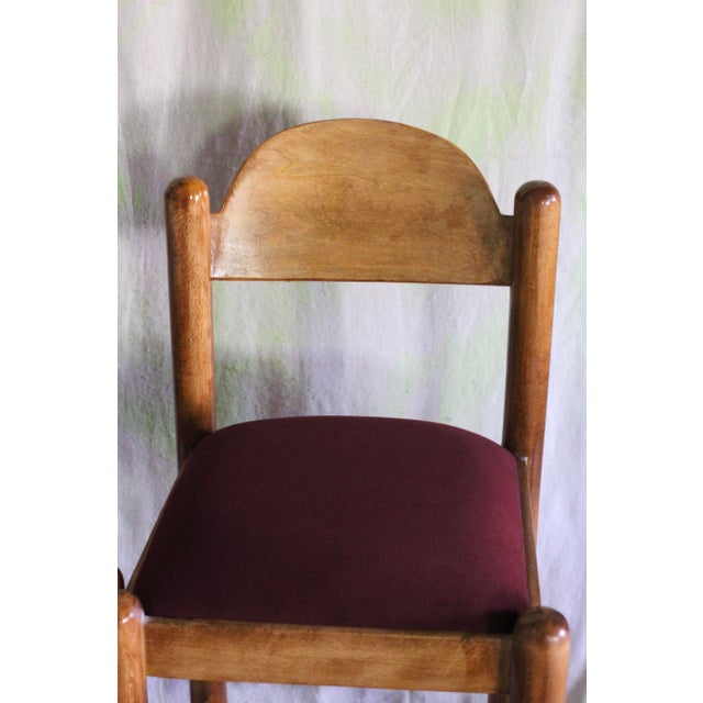 1970s Set of 2 Lowenstein Padova Style Stools With Ox Blood Seats For Sale - Image 13 of 15