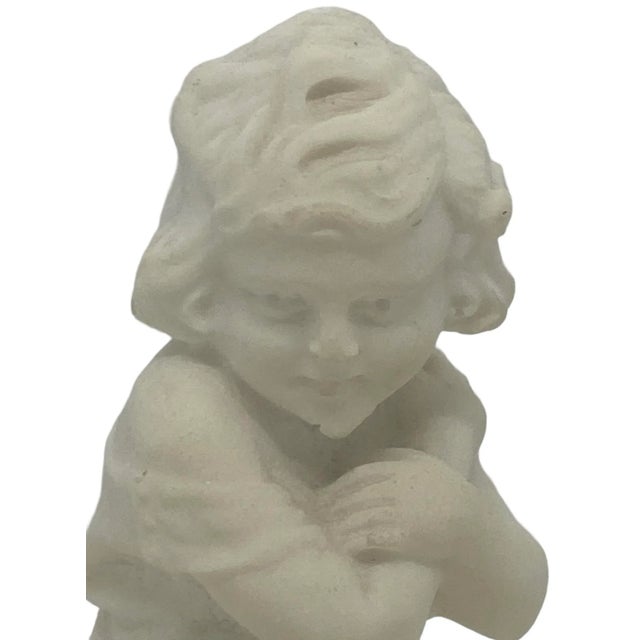 French Early 20th Century French Young Girl Frightened by a Mouse Ceramic Sculptural Figurine Statuette For Sale - Image 3 of 12