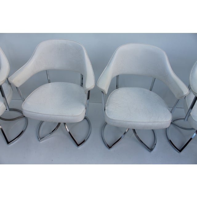Vintage Retro Chrome Swivel Dining Chairs 4 Chairish