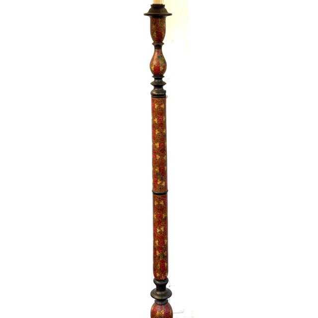 Frederick Cooper Kashmiri Polychrome Lacquer Floor Lamp, Circa 1970s For Sale - Image 11 of 18
