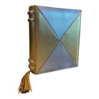 Paloma Picasso Gold and Silver Book Bag Clutch or Crossbody For Sale