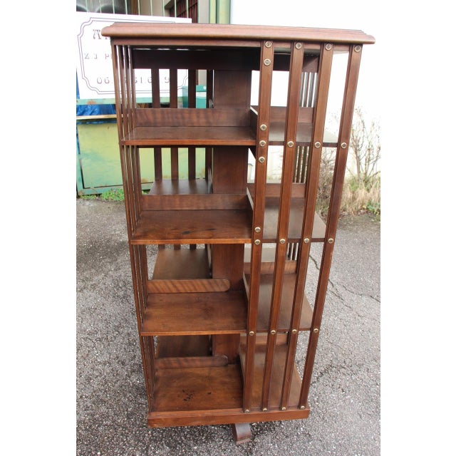 Rotating Bookcase by G. Borgeaud, Paris, France, 1890s For Sale - Image 6 of 9