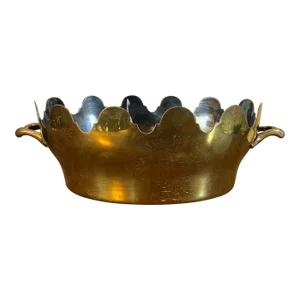 Antique 19th Century French Brass Oval Monteith Verrier Rafraichissoir or Planter Jardiniere Cachepot