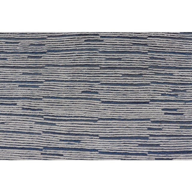 Early 21st Century Keivan Woven Arts Large Modern Moroccan Rug in Minimalist Design 9'10 X 14'1 For Sale - Image 5 of 12