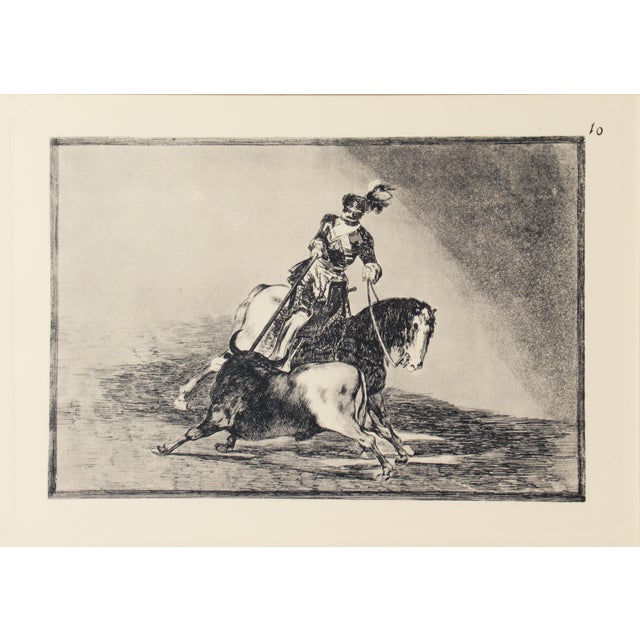Realism La Tauromaquia, Plate #10, 1815-1816 For Sale - Image 3 of 10