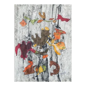 Anya Fisher, Abstract falling leaves drawing