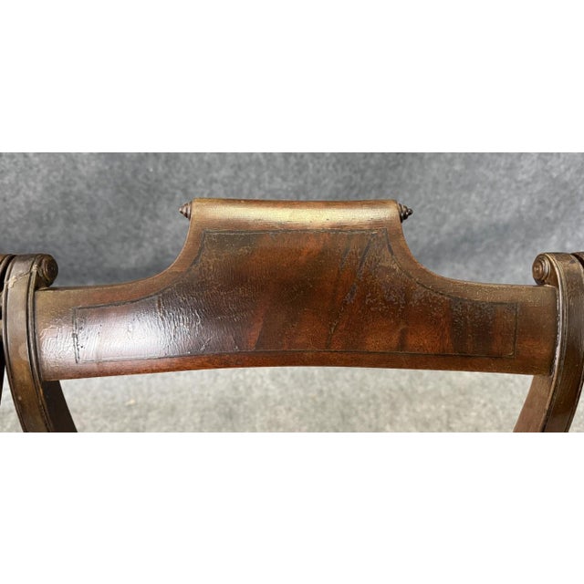 Set of 8 19th Century Solid Mahogany Turned Leg Dining Chairs For Sale - Image 12 of 14