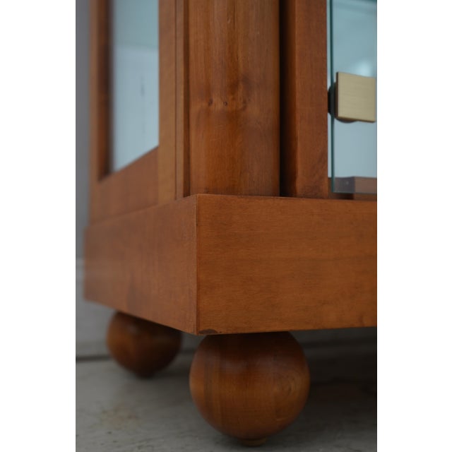Brown 1990s Hickory White Genesis Collection Biedermeier Curio Cabinet For Sale - Image 8 of 17